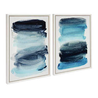 Kate & Laurel All Things Decor (Set of 2) 18"x24" Sylvie Blue Palette I II Canvas by Amy Lighthall