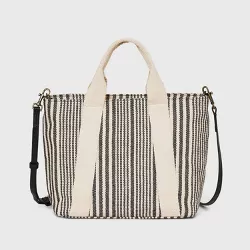 Striped Paxton Tote Handbag - Universal Thread™ Black