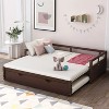 Okak Twin Size Extending Design Daybed with Trundle/Drawers & Safety Rails,Solid Wood Platform Bed Frame for Teens,Adults - 2 of 4