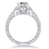 Pompeii3 1 Ct Diamond Engagement Vintage Ring 14k White Gold - 3 of 4