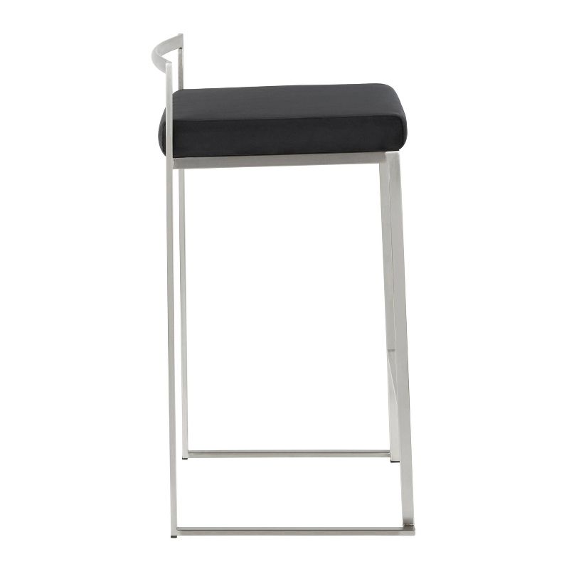 Set of 2 Fuji Contemporary Stackable Barstools - LumiSource, 4 of 14