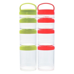 Link Portable Stackable Food Leak Proof Storage Containers Great For Snacks, Formula, Powders Portion Control  Airtight - 2 Set Bundle - 1 of 4