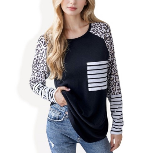 Anna-Kaci Women's Long Sleeve Pullover Sweatshirt with Chest Pocket - image 1 of 4