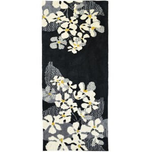 Simple Spaces Dogwood Runner Rug, 21"x54" – Soft Floral Hallway Accent with Cream Blossoms and Neutral Tones for Indoor Décor - 1 of 3