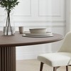 Lirago Solid Wood Round Dining Table for 4 People Nordic style 46x46 Walnut - 4 of 4