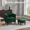 NicBex Velvet Accent Chair with Ottoman,Modern Barrel Chair Armchair with Seat Cushion,Accent Chairs for Living Room,Bedroom,Office,Apartment - 3 of 4
