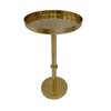 Royal Hampton 12 Inch Side End Table, Vintage Sleek Pillar Base, Round Tray Top - 4 of 4