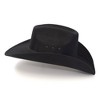 Western Express Kids Black Felt Finish Western Wide Cattleman Hat with Black Hat Band - 3 of 4