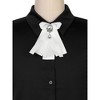Elerevyo Women's Ribbon Rhinestone and Pearl Accessories Bow Tie - 4 of 4