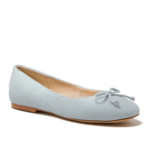 Обувь Lands' End Women's Essential Denim Ballet Flats - 7 - Dark Wash