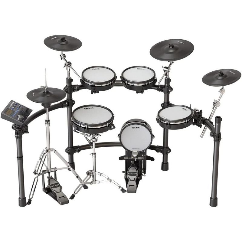 NUX DM-8 Professional Digital Drum Kit Electronic Drum Set with Acoustic-Like Feel, Control Module, and USB Audio I/O, 1 of 9