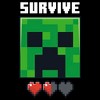 Men's Minecraft Creeper Survive Hearts T-Shirt - 2 of 4