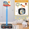 Costway Portable 2 in 1 Kids Basketball Hoop Stand w/ Ring Toss & Storage Box - image 4 of 4