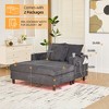 MOONMISS Corduroy Oversized Recliner Sofa with Deep Seat, 3 Pillows, Suitable for Living Room and Bedroom - 2 of 4