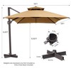 Crestlive Products 13' Patio Cantilever Umbrella Offset Double Top UV30+ High-strength Aluminum Pole with 360°Rotation 5 Heights Adjustable Offset - 3 of 4