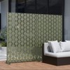 PexFix 72 in. x 47 in.Metal Freestanding Privacy Screen Garden Fence For Deck Patio Balcony Outdoor Privacy Panel Square Design - 2 of 4