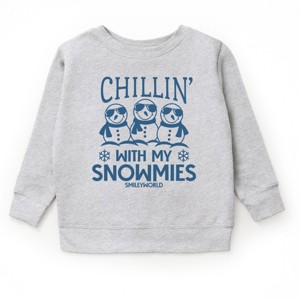 SmileyWorld Chillin' With My Snowmies - Toddler Graphic Sweatshirt and Youth Graphic Sweatshirt - 1 of 2