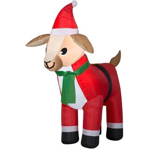 Gemmy Christmas Airblown Inflatable Goat in Santa Suit, 3.5 ft Tall, Red - 1 of 2