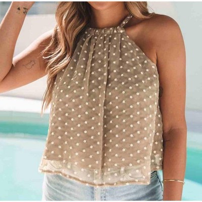 Women's Daisy Pattern Flowy Tank - Shiying Fashion