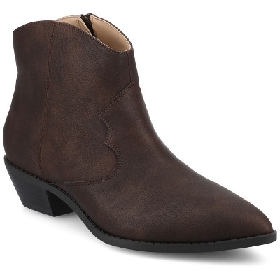 Journee Women's Taliah Medium and Wide Width Western Ankle Booties