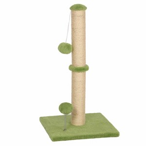 BestMassage Cat Scratcher Post with Durable Sisal & Interactive Hanging Toys for Indoor Cats 22in/33in Tall - 1 of 4
