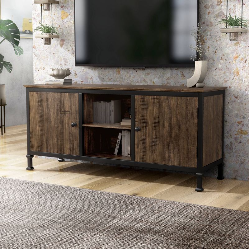Kelson Multi Storage TV Stand for TVs up to 60&#34; Medium Weathered Oak - HOMES: Inside + Out, 3 of 13