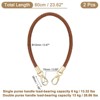 Unique Bargains PU Leather Braided Replacement Metal Buckles Purse Strap 2 Pcs - 2 of 4