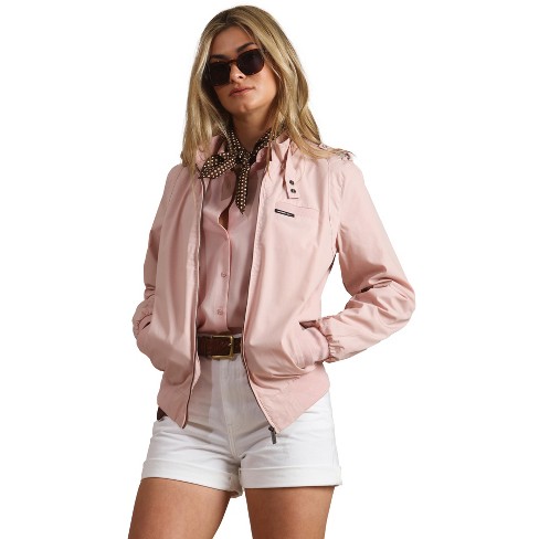 Members Only Women's Classic Iconic Racer Jacket - X-Small, Light Pink