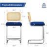 Infurnic Counter and Bar Stools, Modern Upholstered Bar Stools Set with Sturdy Legs, for Kitchen and Dining Room, 2PCS, Blue, 17.7"*18.9"*37.4" - 4 of 4