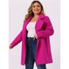 Agnes Orinda Women's Plus Size Winter Fashion Double Breasted with Pockets Warm Pea Coats - 2 of 4