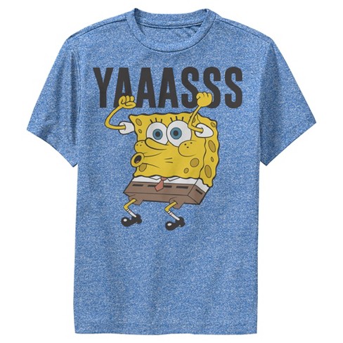 Nickelodeon, Tops, Blue Buttonup Spongebob Jersey With Characters And 99  Jersey Number