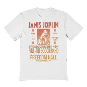 Janis Joplin Men's Freedom Hall 1 Short Sleeve Graphic Cotton T-Shirt - 1 of 1