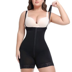 Voxshe Shapewear for Women High-Waist Bodysuit Tummy Control Firm Body Shaper Black - 1 of 4