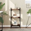 vidaXL Bookcase Storage Bookshelf Display Book Cabinet Engineered Wood - Brown oak 15.7" 33.9" - 2 of 4