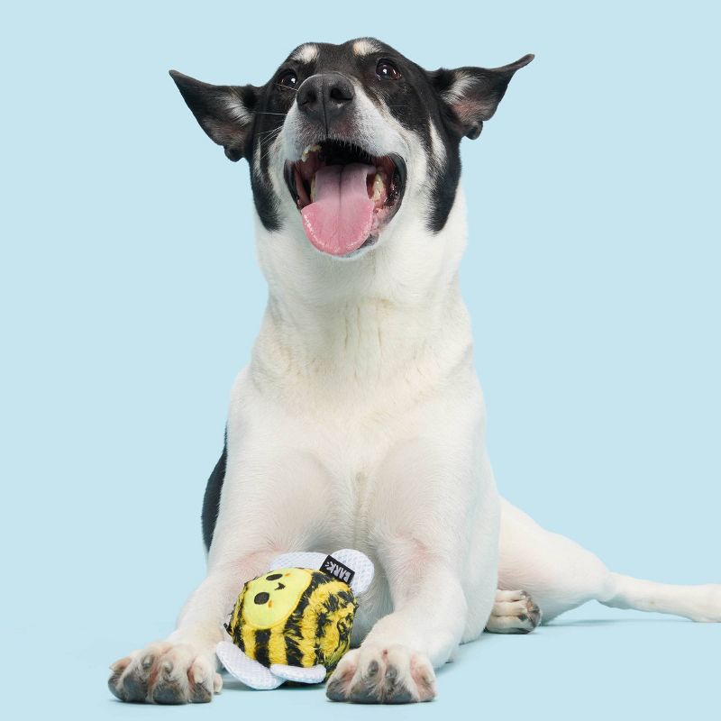 BARK Buzzy Body Super Chewer Dog Plush Toy - Black/White/Yellow, 3 of 7
