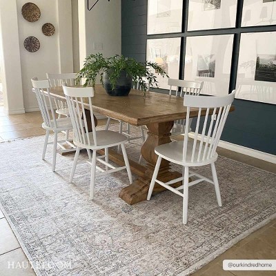 Hauteloom 4' x 6' Blue and Beige Recycled PET Yarn Area Rug