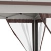 VisioGear 12'*12' Pop Up Canopy Tent with Netting and Carry Bag, Instant Sun Shelter for Parties, Height Adjustable, Beige&Brown, 141"*141"*116.4" - 4 of 4