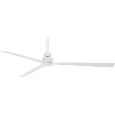 65" Minka Aire Simple Flat White Outdoor Ceiling Fan with Remote