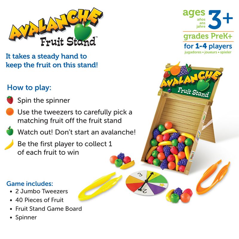 Learning Resources Avalanche Fruit Stand, Fine Motor Game, Ages 3+, 5 of 6