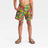 Boys' Leaf Printed Swim Shorts - Cat & Jack™ Yellow