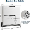 2-Drawer Shoe Storage Cabinet - Freestanding Organizer with Adjustable Shelf & Metal Legs for Entryway, Hallway - 2 of 4