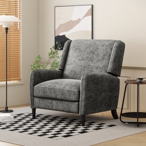 KTMBDW Fabric Recliner Sofa Push Back Recliner Chair Adjustable Modern Single Reclining Chair Upholstered Sofa for Living Room, Bedroom, Home Theater - 1 of 4