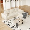 KWPZQEB 114'' Modular Sectional Sofa Couches, L-Shape Couch with 2 Pillows, 3 Seat Sofa with Recliner, Comfy Sectional Couches for Living Room - 3 of 4