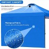Anybear 10x10FT Blue Pop Up Canopy Tent with 2 Sidewalls - 3 of 4