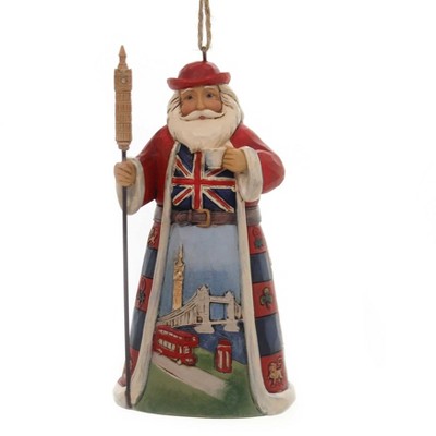 Jim Shore 4.5" British Santa Ornament Heartwood Creek  -  Tree Ornaments