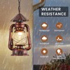 Ludomide Rustic Farmhouse Pendant Light 2 Pack Retro Lantern Ceiling Light Fixture Western Hanging Light for Patios Porch Hallway Kitchen Island - 2 of 4