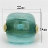 Slickblue IP Gold Stainless Steel Ring for Women – Sea Blue Cat Eye, Synthetic Stone, size 5-10 - 2 of 4