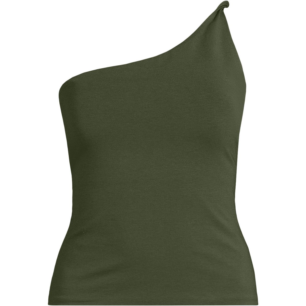 Lands' End Women's Slender One Shoulder Top - thumbnail 7