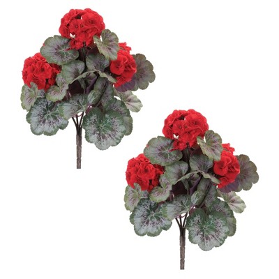 Geranium Floral Bush (Set of 2)
