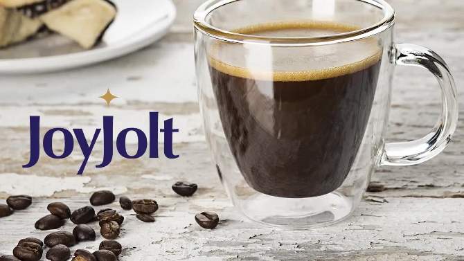 JoyJolt Javaah Double Wall Espresso Glasses - Set of 4 Double Walled Cups - 2-Ounces, 2 of 8, play video